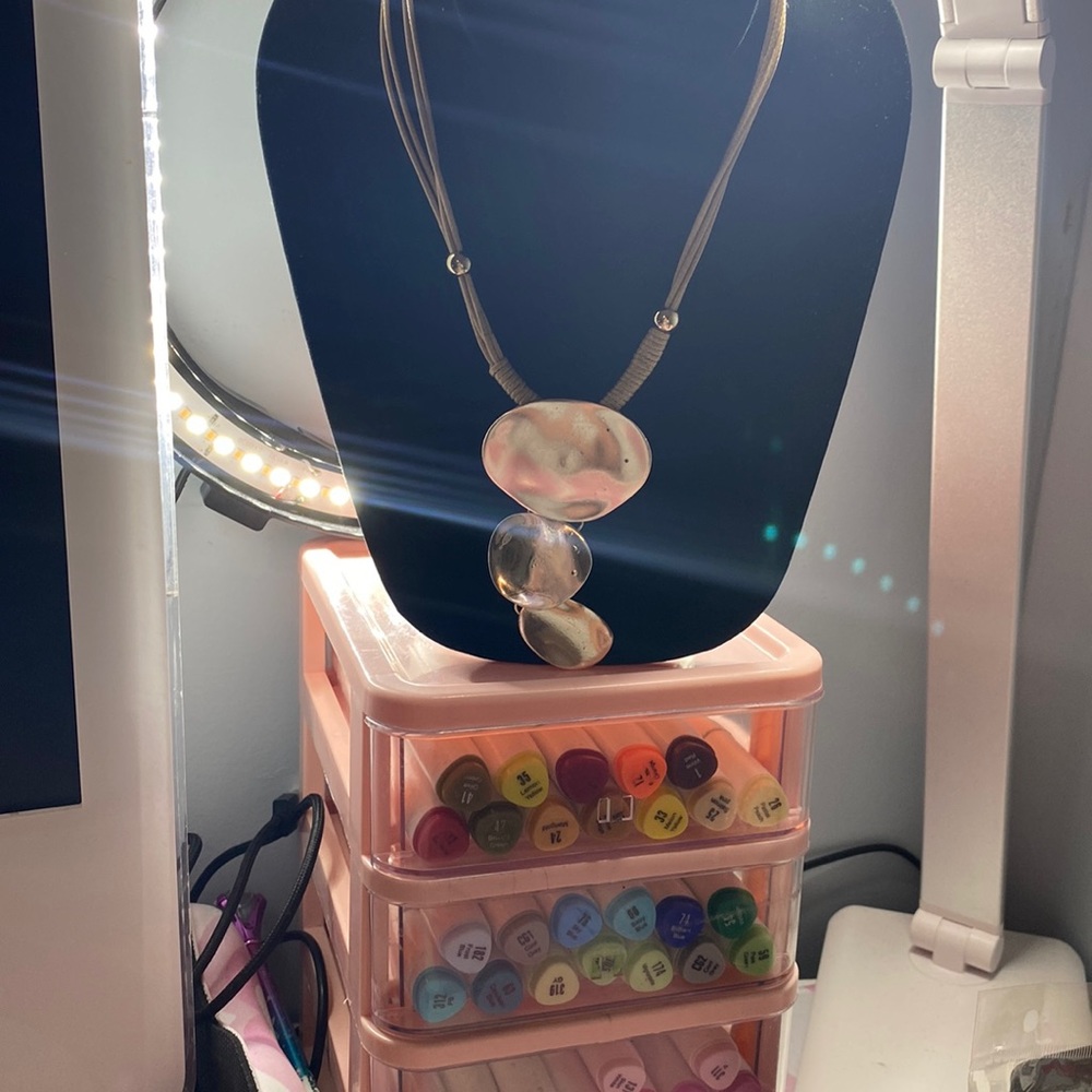 Medium size pendant, earring, and necklace set